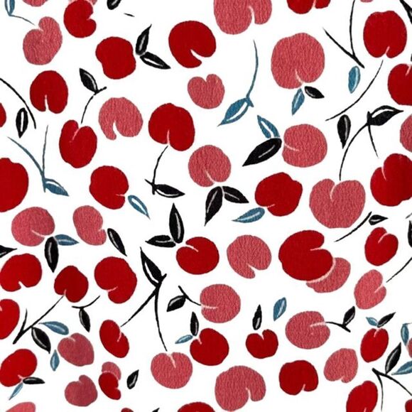 Loft Cherry Print Balloon Sleeve Shift Dress Size Small - Picture 8 of 11